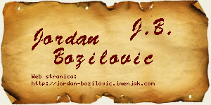 Jordan Božilović vizit kartica